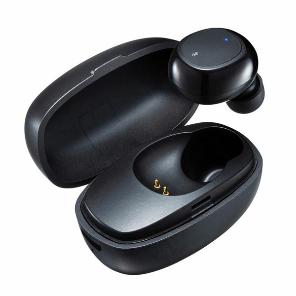 サンワサプライ MM-BTMH52BK 超小型Bluetooth片耳ヘッドセット（充電ケース付き） ペリフェラル BTヘッドセット アダプタ SANWA SUPPLY