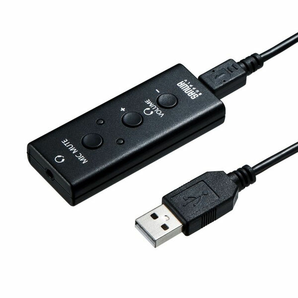 サンワサプライ サンワサプライ MM-ADUSB4N USBオーディオ変換アダプタ（4極ヘッドセット用） ペリフェラル ヘッドホン・マイク SANWA SUPPLY