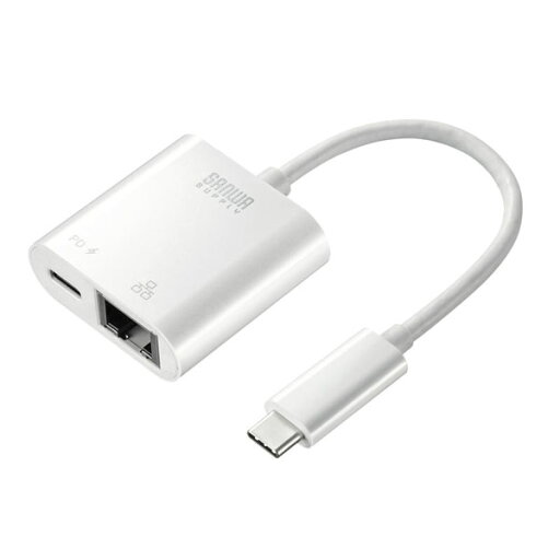 サンワサプライ USB-CVLAN7W USB3.2 TypeC-LAN変換アダプタ(PD対応・ブラック) ペリフェラル USBコンバータ他 SANWA SUPPLY 送料無料 サンワサプライ USB-CVLAN7W USB3.2 TypeC-LAN変換アダプタ(PD対応・ブラック) ペリフェラル USBコンバータ他 SANWA SUPPLY 送料無料