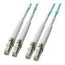 サンワサプライ HKB-CSOM3LCLC-100 コード集合型光ファイバケーブル(マルチ50μmOM3、LC×2-LC×2、100m) LAN 光ケーブル他 ...
