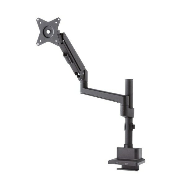 サンワサプライ CR-LAC1407BK モニターアーム ディスプレイアーム ガススプリング 薄型クランプ 耐荷重1から9kg 32インチまで対応 ブラック