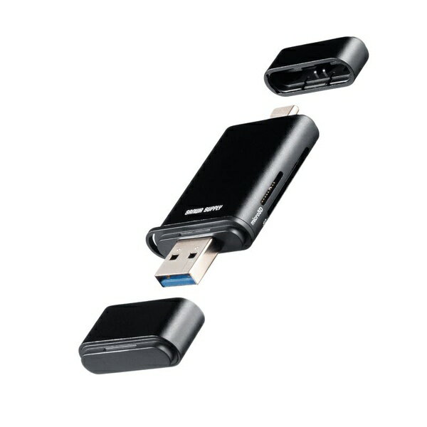 ����掠�ץ饤 ADR-5TCMSD3BK �����ɥ꡼���� USB A USB-C ��³ SD microSD ������ UHS-II �б� USB3.0 5Gbps 2-in-1 ���� ���� ��® �֥�å�