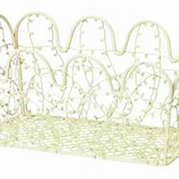 ちどり産業 小物入れ ワイヤーかご 小 アイボリー ( 小物収納 カゴ ) 収納カゴ 収納 ワイヤーバスケット ワイヤー バスケット 贈答 容器 ホワイトデー