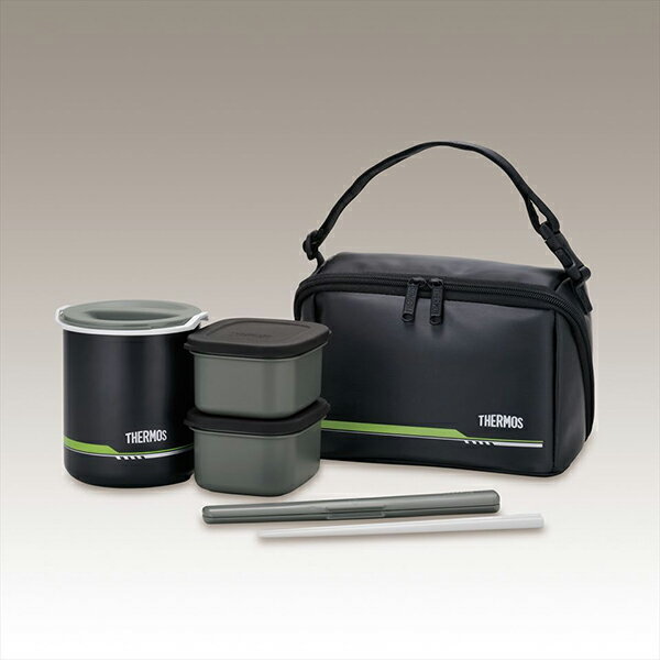 【12個セット】 サーモス 保温弁当箱 ランチジャー DBQ-502 マットブラック 男性向け 軽量 コンパクト お弁当箱 弁当箱 保温 男性 男子 女子 子供...