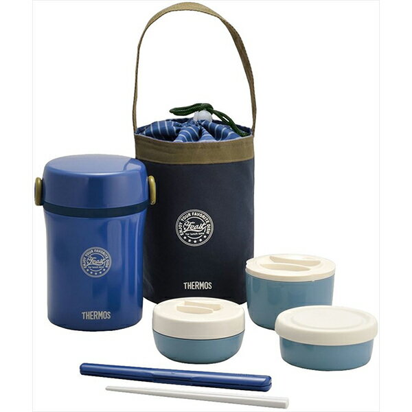 【6個セット】 サーモス 保温弁当箱 ステンレスランチジャー JBC-801 ネイビー 弁当箱 保温 子供 男性 男子 女子 ステンレス ランチジャー ランチグ...