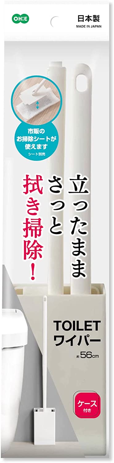 【20個セット】 オーエ トイレワイパー ケース付き 床そうじ フローリングワイパー トイレ掃除 カバー付き ホワイトデー トイレ ワイパー コンパクト 収納ケース 掃除シート 耐久性 材質 スプリング ホワイト