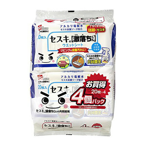 【12個セット】 レック セスキの激落ちシート フローリング用 4パック入り(80枚) SS-292 ...