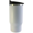 【24個セット】 タフコ スタイルモア カーマグ 500ml ホワイト F-2701 タンブラー マグカップ ホルダー 保温 保冷 真空断熱 ステンレス フタ付...