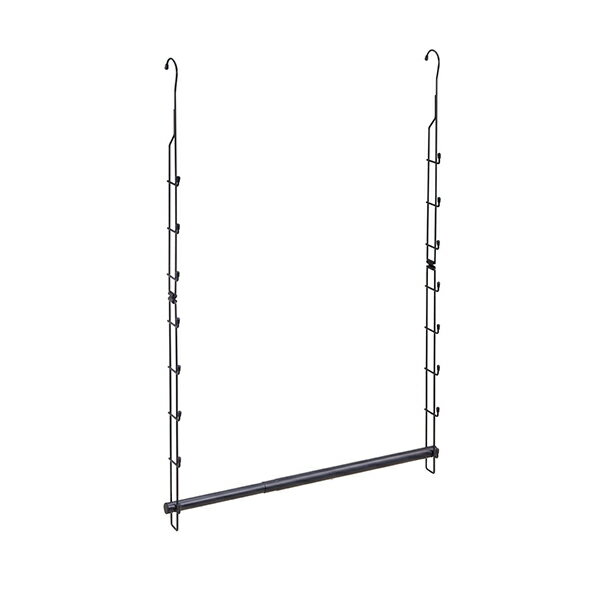 伸晃 Belca クローゼット 吊り下げハンガー伸縮タイプ 幅49～79cm ブラック CH-EX 伸縮タイプ 吊り下げ ハンガー 伸縮 タイプ 衣類 フック 収納 吊るす ラック 子供 低い ハンガーラック 小物 帽子掛け 省スペース ベルカ 押入れ 伸縮式
