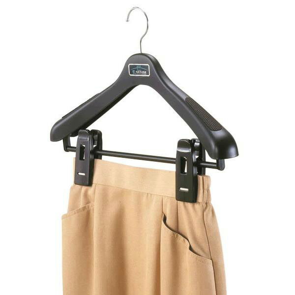 【30個セット】 サワフジ ハンガー スーツ用 エキスパートハンガー43 ジャンボクリップ ( 衣類ハンガー ) ブラック プラスチック スーツ 型崩れ防止 ス...