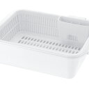 【12個セット】 リッチェル シェリー 水切りセット ホワイト LL 水切りかご 水切りラック 抗菌 キッチン 水切り 水切り籠 洗い物 大容量 プラスチック ...