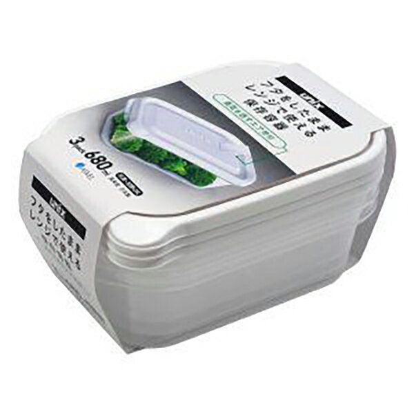 アスベル レンジ名人 保存容器 長角L 3P W A3703 食品保存 レンジ対応 食材 おかず 保存 容器 蓋付き フタ付き 冷凍 加熱 ユニックス プラスチック レンジ レンチン ホワイト フタをしたまま 大容量 作り置き 蒸気弁 エア弁 レンジ容器 冷蔵