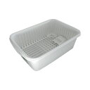 アスベル 水切りかご ポゼ 水切りセット(中) ホワイト 水切りラック グリーン 抗菌 軽量 箸立て用仕切付 水切りセット キッチン 箸立て用仕切り付 台所 水...