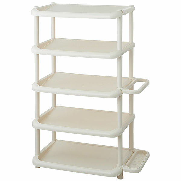 【10個セット】 吉川国工業所　シューズストレージ ブラウン ワイド 5段　(靴収納ラック) 靴収納ラック..