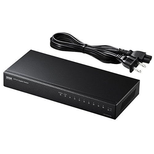 サンワサプライ LAN-GIGAH8L Giga対応スイッチングハブ(8ポート) ループ検知機能つき ループ検知機能付 メタル筐体 スイッチングハブ 電源内臓タイプ ファンレス 電源内蔵タイプ 電源内蔵 ループ検知機能付き マグネット付き スイッチング 便利 送料無料