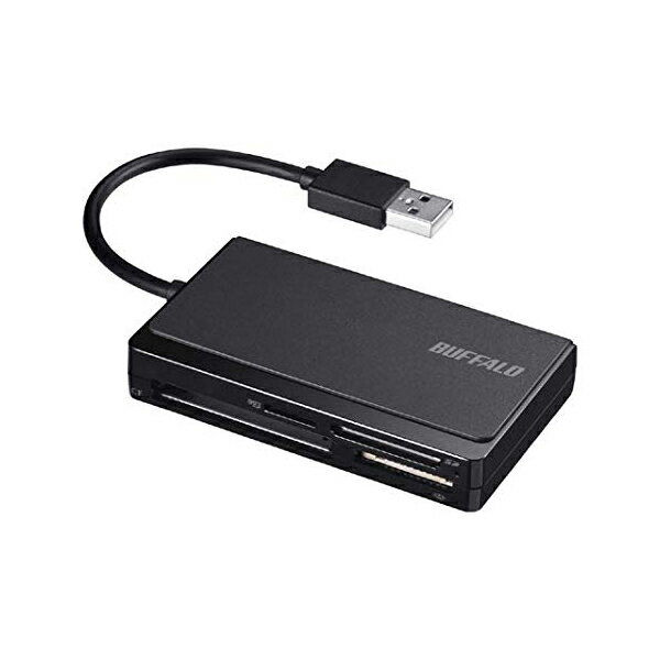 【4個セット】バッファロー BSCR300U2BK USB2.0 マルチカードリーダー ケーブル収納モデル ブラック