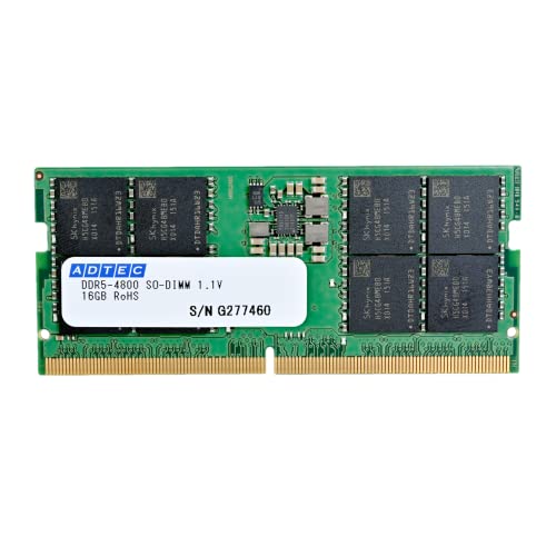 アドテック ADS4800N-H16G DDR5-4800 UDIMM 16GB 6年保証 ノート JEDEC準拠 デスクトップ用 増設メモリ メモリ 省電力 送料無料
