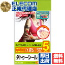 【4個セット】エレコム EJP-TAT5 タトゥーシール フリーカット はがきサイズ 5枚 クリア タトゥシール / 透明 / はがき / 送料無料