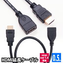 HDMI延長ケーブル 0. 5m HDMIver1.4 金メ