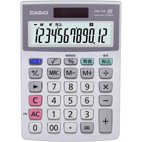 カシオ MW-12A-N 電卓 12桁 ミニジャス