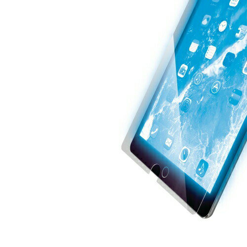 エレコム TB-A19RFLGGBL iPad 10.2 2019年モデル 保護フィルム リアルガラス 0.33mm ブルーライトカット●ガラス特有のなめらかな指滑りを実現するブルーライトカット仕様のiPad 第9世代(2021年モデル)、...