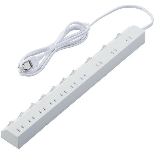 【2個セット】 エレコム T-K7A-21025WH 雷ガードタップ 個別スイッチ ホコリ防止シャッター付き 回転脚..