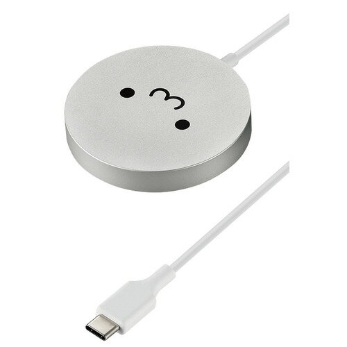 【5個セット】 エレコム W-MA04WF マグネットQi2規格対応ワイヤレス充電器(15W・卓上)しろちゃん