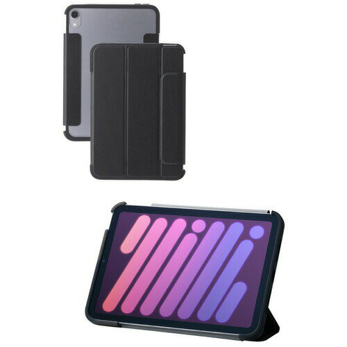 【2個セット】 エレコム TB-A24SWVFCBK iPad mini(A17 Pro/ 第6世代)用 ハイブリッドフラップケース ブラック 【2個セット】 エレコム TB-A24SWVFCBK iPad mini(A17 Pro/ 第6世代)用 ハイブリッドフラップケース ブラック