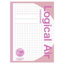【2個セット】 ナカバヤシ HB5-H101-P ロジカルエアー(軽量ノート)B5 方眼10ミリ ピンク