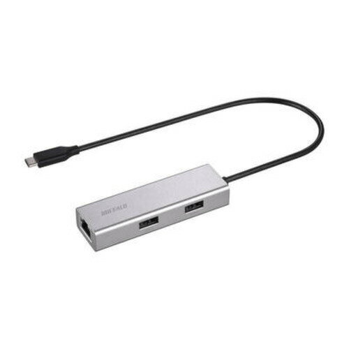 【3個セット】 BUFFALO LUD-U3-CU101SV LAN変換アダプタ USB-C オス→メス LAN USB-Ax3 1Gbps対応 Mac・Win対応 シルバー 【3個セット】 BUFFALO LUD-U3-CU101SV LAN変換アダプタ USB-C オス→メス LAN USB-Ax3 1Gbps対応 Mac・Win対応 シルバー