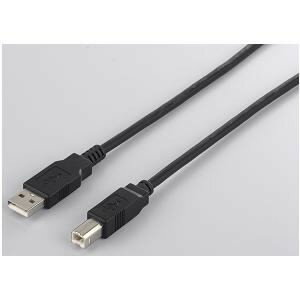 【5個セット】 USB2.0ケーブル (A to B) ブラック 0.7m
