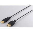 【3個セット】 USB2.0延長ケーブル (A to A) スリムタイプ 1.5m ブラック(2)