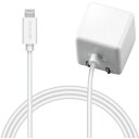 【2個セット】 エレコム MPA-ACL02WH LightningAC充電器 1.0A出力 ケーブル一体 1.5m ホワイト(2)