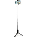 【5個セット】 エレコム P-STSRS02ITABK スマートフォン用三脚 自撮り棒 2way ホルダー一体型 アクセサリーシュー付 ブラック