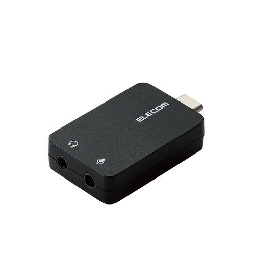 【10個セット】 エレコム USB-CADC01BK USB Type-C オーディオ変換アダプタ ノートPC タブレット対応 ブラック 【10個セット】 エレコム USB-CADC01BK USB Type-C オーディオ変換アダプタ ノートPC タブレット対応 ブラック