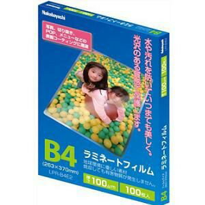 【10個セット】 ナカバヤシ LPR-B4E2 ラミネートフィルムE2 B4サイズ(263×370mm) 100枚入り 【10個セット】 ナカバヤシ LPR-B4E2 ラミネートフィルムE2 B4サイズ(263×370mm) 100枚入り