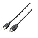 【10個セット】 エレコム U2C-JE15BK エコUSB2.0延長ケーブル(AM-AFタイプ) 1.5m(2)