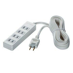 バッファロー BSTAPSG2430WH 2ピン式電源タップ 4個口タイプ 雷サージ防止付 3m ホワイト