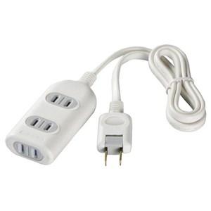 【3個セット】 バッファロー BSTAPSH2320WH 電源タップ シャッター付(3個口・2m) ホワイト
