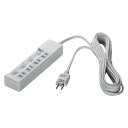 バッファロー BSTAPSW2450WH 2ピン式電源タップ 4個口タイプ 雷サージ防止/個別スイッチ付 5m ホワイト