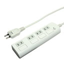 【3個セット】 ミヨシ OAT-FS4P30/WH フラットスイッチ付きタップ 4個口 3M 白(2)