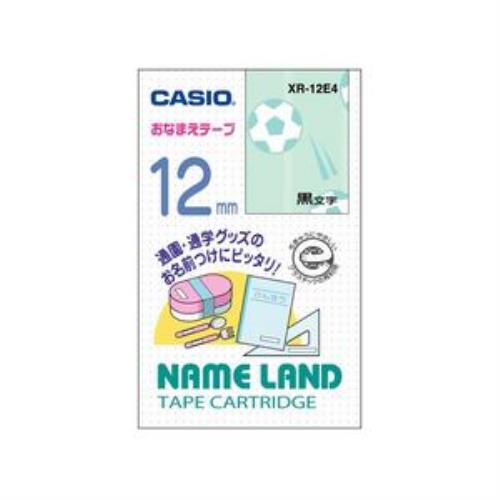 【10個セット】 ネームランド おなまえテープ 12MM幅 (サッカーボール柄テープ/黒文字) XR-12E4 【10個セット】 ネームランド おなまえテープ 12MM幅 (サッカーボール柄テープ/黒文字) XR-12E4