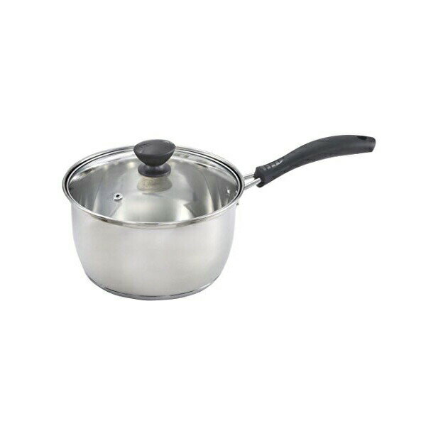 Sauce Pans - ベストコ ND-5993 プリオール 片手鍋 18cm ガラス蓋付 Bestco ステンレス パール金属 人気商品