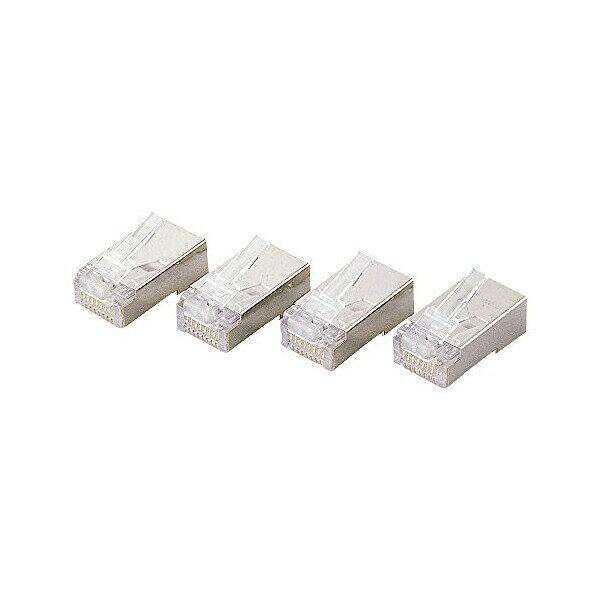 自作用STP（RJ-45シールド付き）コネクタで、単線用です。【セット内容】●STPコネクタ × 3個●1個の入数：10個【特徴】●カテゴリ5e（ギガビットイーサネット）に対応している●RJ-45にシールド処理が施されている【仕様】入数10個対応規格カテゴリ5e（エンハンスドカテゴリ5、1000BASE-T、10BASE-T）コネクタ形状RJ-45シールド付き【ご注意】●適合かしめ工具：HT-500R、HT-568R、LAN-TL8●適合外皮むき工具：LAN-TL15、LAN-TL9、LAN-TL5●適合ケーブル：KB-STP-CB100N、KB-AD5-CB100N、KB-AD5-CB300N●バラ売り販売の場合、10個以下は包装袋が付属しない場合がある自作用STP（RJ-45シールド付き）コネクタで、単線用です。入数：10個3個セットでお届け。などに。