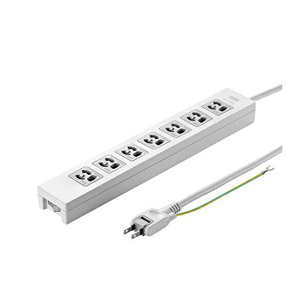 3P抜け止め7個口、集中スイッチ、マグネット、雷ガード搭載の電源タップ。【特徴】●7個口は抜け止めタイプで不意のプラグ抜けを防ぐ●集中スイッチで全7口を一括オン/オフできる●2Pスイングプラグは絶縁キャップ付きでトラッキング火災を予防する●雷サージ吸収素子内蔵で機器を雷から保護する●スチールデスクに仮固定できるマグネット付き●集中スイッチにランプ付きで通電状態が確認できる●ネームタグで接続機器を識別できる●抜け止め専用コンセントキャップ2個付属【仕様】対応規格3Pケーブル長3mコネクタ形状2P絶縁キャップ付きスイングプラグ、アースコード付き規格定格容量15A/125V(合計1500Wまで)注意日本国内のみ対応【使用場所】●スチールデスクなどへの仮固定　●複数機器の電源管理【ご注意】●油性ペンでネームタグへの手書き可能●PE素材の簡易ビニール包装●RoHS指令対応3P抜け止め7個口、集中スイッチ、マグネット、雷ガード搭載の電源タップ。スチールデスクなどへの仮固定、複数機器の電源管理などに。