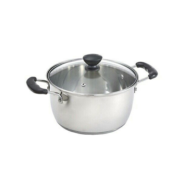 Glass Pots - 【3個セット】 ベストコ ND-5994 プリオール 両手鍋 20cm ガラス蓋付 Bestco ステンレス パール金属 高品質