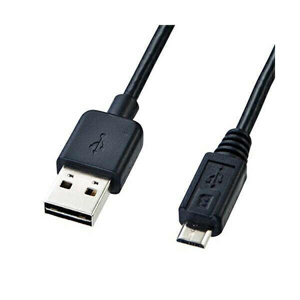 サンワサプライ 両面挿せるマイクロUSBケーブル (MicroB) KU-RMCB2 Micro USBケーブル（どっちもUSB Micro Bコネクター 2m ブラック） 送料無料