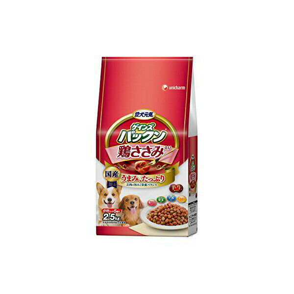 Premium - 【3個セット】 ゲインズ パックン 鶏ささみ入り 鶏ささみ・緑黄色野菜・小魚・チーズ入り 2.5kg ドッグ フード ドックフート犬 イヌ いぬ ドッグ ドックdogワンちゃん 安心素材