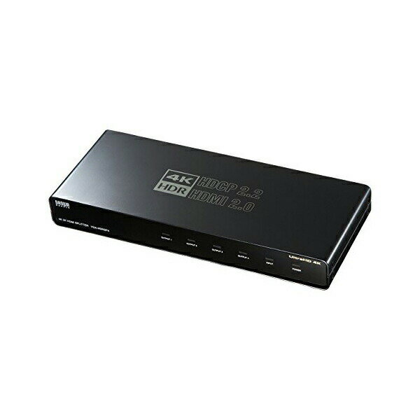 サンワサプライ 4K / 60Hz HDR対応HDMI分配器 (4分配) VGA-HDRSP4 4K / 60Hz対応HDMI分配器（4分配 HDR / HDCP2.2対応） 送料無料