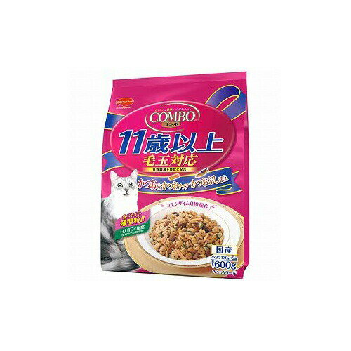 Other - 【12個セット】 日本ペットフード コンボキャット フード キャット 毛玉対応 11歳以上 かつお味・かつおチップ・かつお節添え ブルー 猫 600g 小粒 ネコ シニア 日本ペット ドライフード キャットフード 猫用フード 高齢猫用 猫フード 総合栄養食 安心素材
